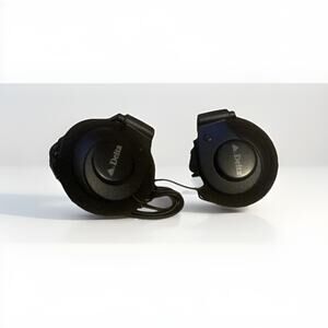 90’s Delta Airlines Over the Ear Headphones Ear Buds Black VINTAGE RARE Plug In